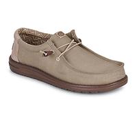 HEYDUDE Casual Shoes WALLY STRETCH CANVAS BLOCK in Beige 7.5