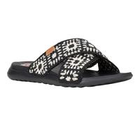 Heydude Christi Slide Cottage Crochet Cotton Women's Black/White Sandals UK 5
