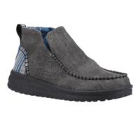 HEYDUDE Denny Cotton Womens Black Boots - Size UK 8