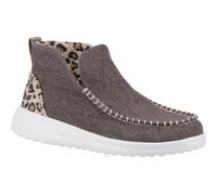HEYDUDE Denny Cotton WoMens Leopard Boots - Tan - Size UK 8