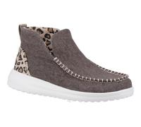 HEYDUDE Denny Ladies Ankle Boots Size Slip Comfortable Leopard Women's Canvas