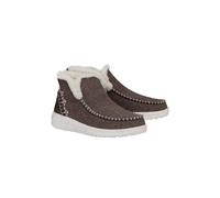 Hey Dude Denny Wool Faux Shearling Boots Womens | Slip On Shoes | Walnut | UK Size 7