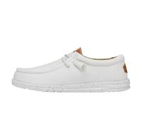 HEYDUDE - Men Wally Washed Canvas White Casual Moccasin 48 EU