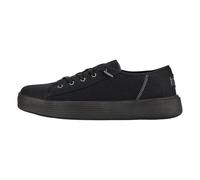 HEYDUDE Men's Cody Canvas Sneaker Shoe - Trainers with Easy-on Lace System, Black/Black, 11 UK