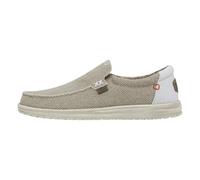 HEYDUDE - Men's Mikka Braided - Casual Slip-On Shoes - Moccasin Style, Off White, 13 UK