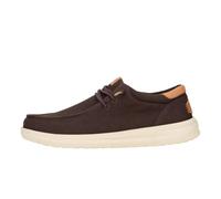 HEYDUDE Men's Paul Canvas - Casual Slip-On Shoes, Mole Brown/Wood Ash, 11 UK