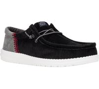 HEYDUDE Wally Funk Corduroy Black Slip On Shoes for Male - Size 9