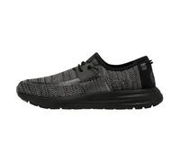 HEYDUDE - Men's Sirocco Sneaker Shoe - Trainers with Easy-on Lace System, Black Night, 9 UK