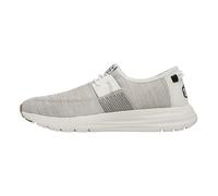 HEYDUDE - Men's Sirocco Sneaker Shoe - Trainers with Easy-on Lace System, White, 7 UK