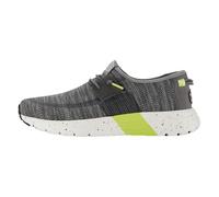 HEYDUDE Men's Sirocco Sport Mode Sneaker Shoe - Trainers with Easy-on Lace System, Heather Grey/Charcoal, 10 UK
