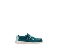 Hey Dude Wally Woven Shoes Blue, Deepgreen Harbor, 10.5 UK