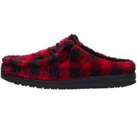 HEYDUDE Men's Wally Buffalo Plaid Slip On Sherpa Slipper | Cozy Shoe | Elastic Laces, Raised Back Heel Edge, Easy On System, Removable Foam Insole, Lightweight Outsole, Travel Ready, Backless Ease