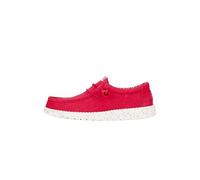 HEYDUDE - Men's Wally Canvas - Casual Slip-On Shoes - Moccasin Style, Savvy Red, 7 UK