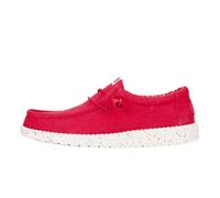 HEYDUDE - Men's Wally Canvas - Casual Slip-On Shoes - Moccasin Style, Savvy Red, 8 UK