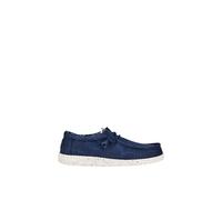 HEYDUDE Men's 'Wally Canvas' Classic Slip On Shoes in Navy | Size: 12 HEYDUDE Navy 12