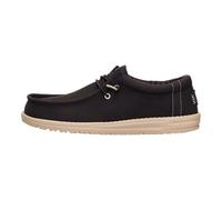 HEYDUDE Men's Wally Classic, Slip-On Shoes | Faux leather upper with elastic laces, padded ankle collar and foam sole, water resistant