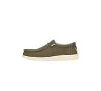 HEYDUDE - Men's Wally Classic Slip-On Shoes, Olive, 8 UK