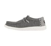 HEYDUDE - Men's Wally Coastline - Casual Slip-On Shoes - Moccasin Style, Black/White, 9 UK