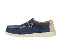 HEYDUDE - Men's Wally Coastline Jute - Casual Slip-On Shoes - Moccasin Style, Navy, 9 UK