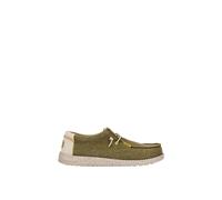 HEYDUDE - Men's Wally Coastline Jute - Casual Slip-On Shoes - Moccasin Style, Olive, 7 UK