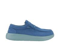 HEYDUDE Men's Wally Comf Suede Slip-On Loafers | Lightweight Men's Casual Shoes | Extra Plush Midsole Padding for Everyday Wear, Suede Faded Denim/Cloud Blue, 9 UK