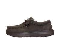 HEYDUDE Men's Wally Comf Suede Slip-On, Major Brown/Mole Brown, 8 UK