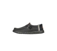 HEYDUDE - Men's Wally Elevated Basics Slip-On Shoes, Black/Black, 7 UK