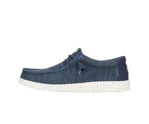 HEYDUDE Men's Wally Funk Mono, Slip-On Shoes | Breathable textile upper on rise platform sole, elastic laces and removable foam sole