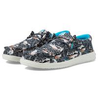 HEYDUDE Men's Wally H2o Moccasin, Black Tropical, 13.5 UK