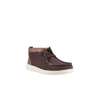 HEYDUDE Wally Mid GripR Cotton Men's Mole Brown/Downtown Ankle Boots - UK 10 / EU 44 / US M11