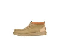 HEYDUDE Men's Wally Mid GripR Workwear Shoes - Casual Slip-On Ankle Boots, Cream, 8 UK