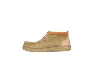 HEYDUDE Men's Wally Mid GripR Workwear Shoes - Casual Slip-On Ankle Boots, Cream, 8 UK