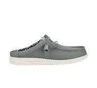 HEYDUDE Men's Wally Slip Stretch Canvas - Casual Slip-On Shoes, Grey, 9 UK