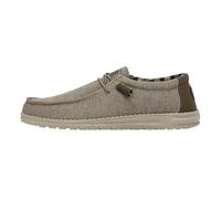 HEYDUDE - Men's Wally Sox - Casual Slip-On Shoes - Moccasin Style, Beige, 10 UK