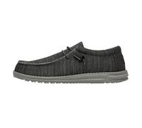 HEYDUDE - Men's Wally Sox - Casual Slip-On Shoes - Moccasin Style, Charcoal, 8 UK