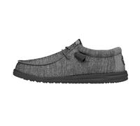 HEYDUDE - Men's Wally Sport Knit - Casual Slip-On Shoes - Moccasin Style, Charcoal, 6 UK