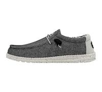 HEYDUDE Men's Wally Stretch Canvas Moc Toe Shoes, Opal Black, 8 UK