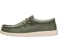 HEYDUDE Men's Wally Stretch Canvas Moccasin Tea Leaf/Parchment 45 EU