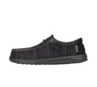 HEYDUDE - Men's Wally Stretch Sox Slip-On Shoes, Black/Black, 12 UK