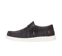 HEYDUDE - Men's Wally Stretch Sox Slip-On Shoes, Black/White, 8 UK