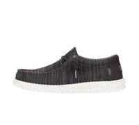 HEYDUDE - Men's Wally Stretch Sox Slip-On Shoes, Black/White, 8 UK