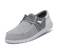 HEYDUDE Men's Wally Tri Moccasin, Stone White, EU 41, Stone White, 8.5 UK
