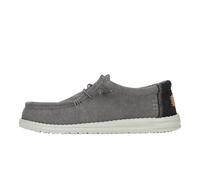 HEYDUDE Men's Wally Workwear, Granite Grey/Black Size 14 | Lightweight Slip On Shoe for Life on the Go