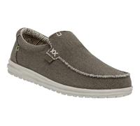 HEYDUDE Mikka Braided Textile Mens Fossil Loafers - Grey - Size UK 8