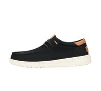 HEYDUDE Paul Canvas Men's Slip-On Loafer Shoes, Black, 10 UK