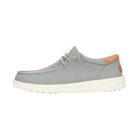 HEYDUDE - Men's Paul Canvas Grey - Slip-On Shoes - Loafer Style - 10 UK