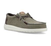HeyDude Shoes Mens Wally Braided Burnt Olive Delicioso Brown
