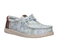 HeyDude Shoes Mens Wally Washed Palm Harbour Green Multi