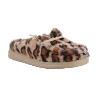 HeyDude Shoes Wendy Slippers Leopard Fur Tan