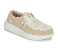HEYDUDE Slip-ons (Shoes) Wendy COMF Suede Crochet in Beige 6